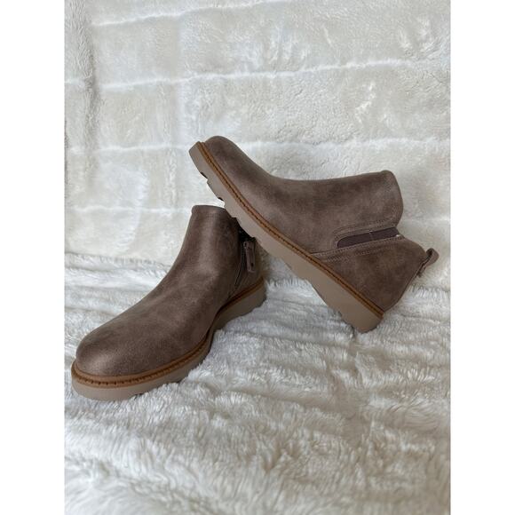 Dr. Scholl's Margo Women's Boots Mocha Taupe Fabric Size 7 Rubber Sole - Picture 3 of 5